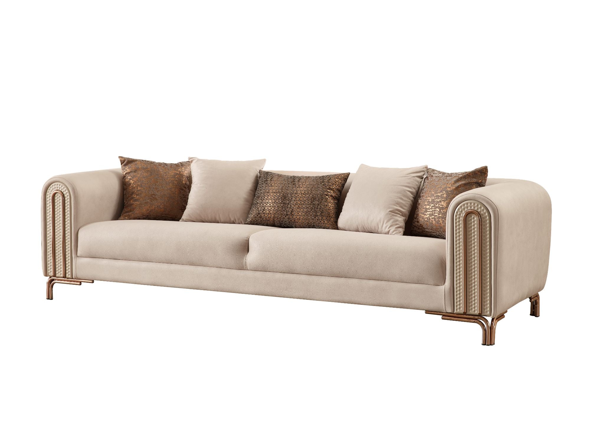Paris Stationary 4 Seat Sofa Cream