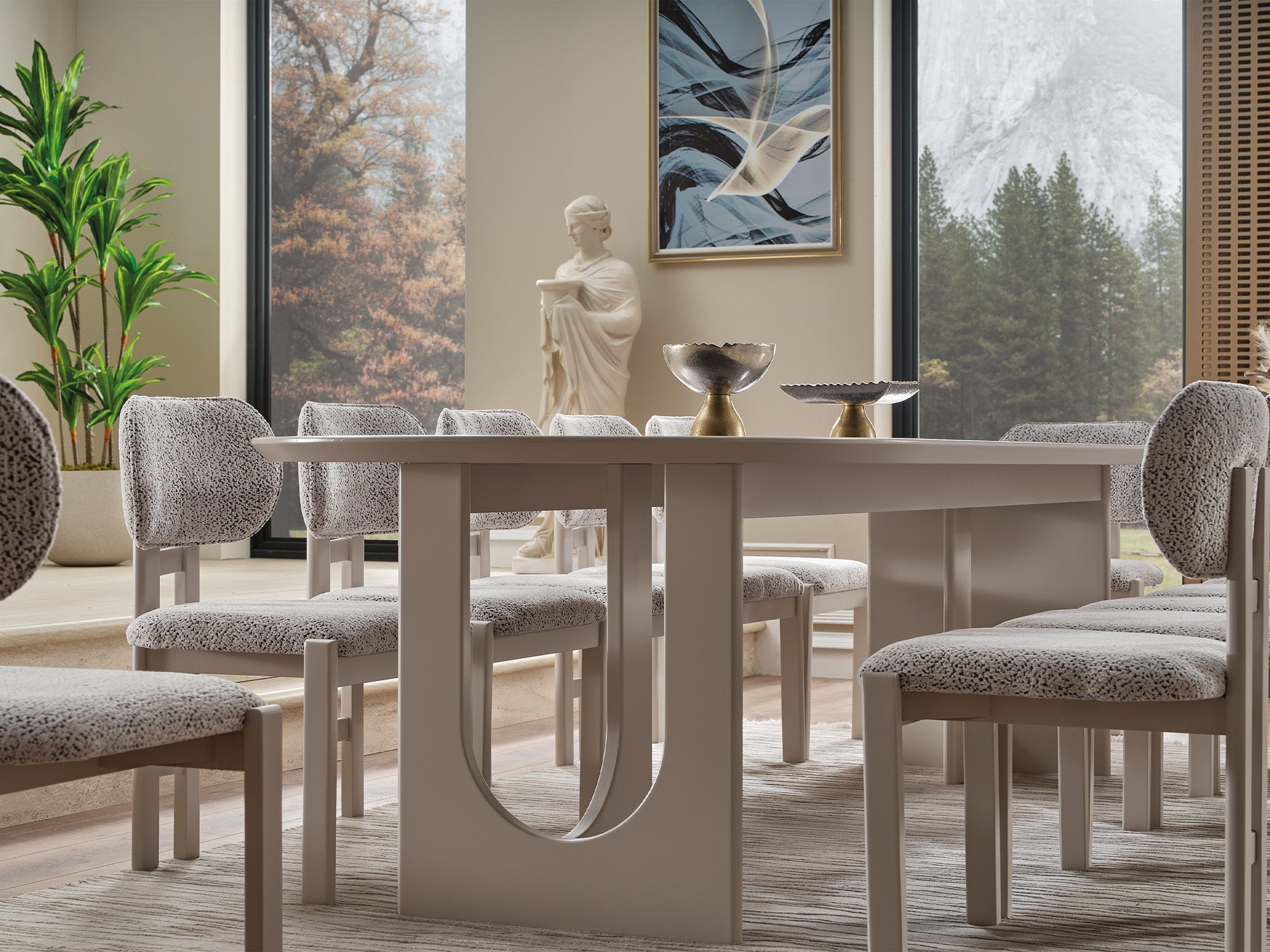 Parma Diningroom (Consol With Mirror & Dining Table & 6 Dining Chair)