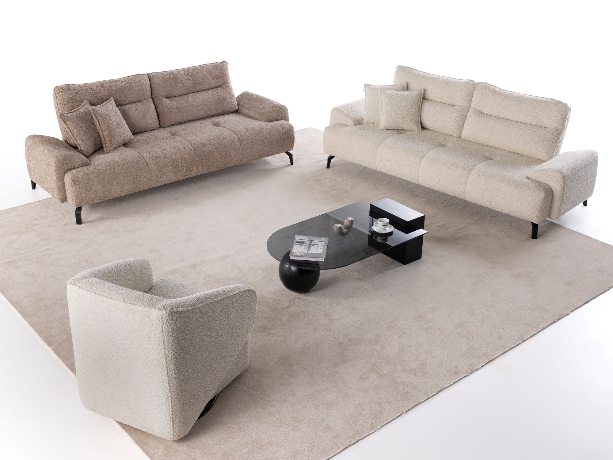 Peonya 4-pieces (2 Sofa & 2 Chair) Livingroom