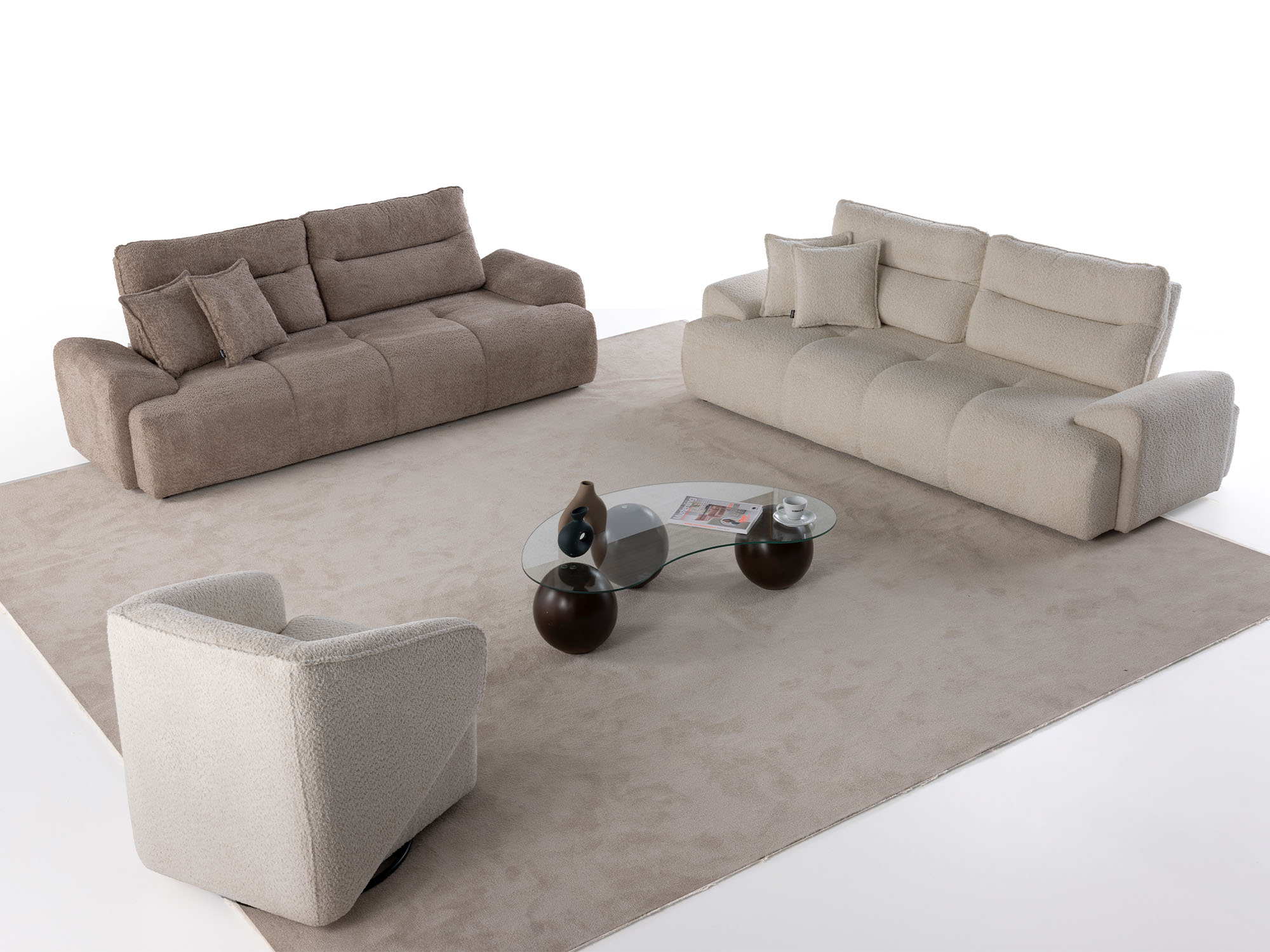 Peonya 4-pieces (2 Sofa & 2 Chair) Livingroom