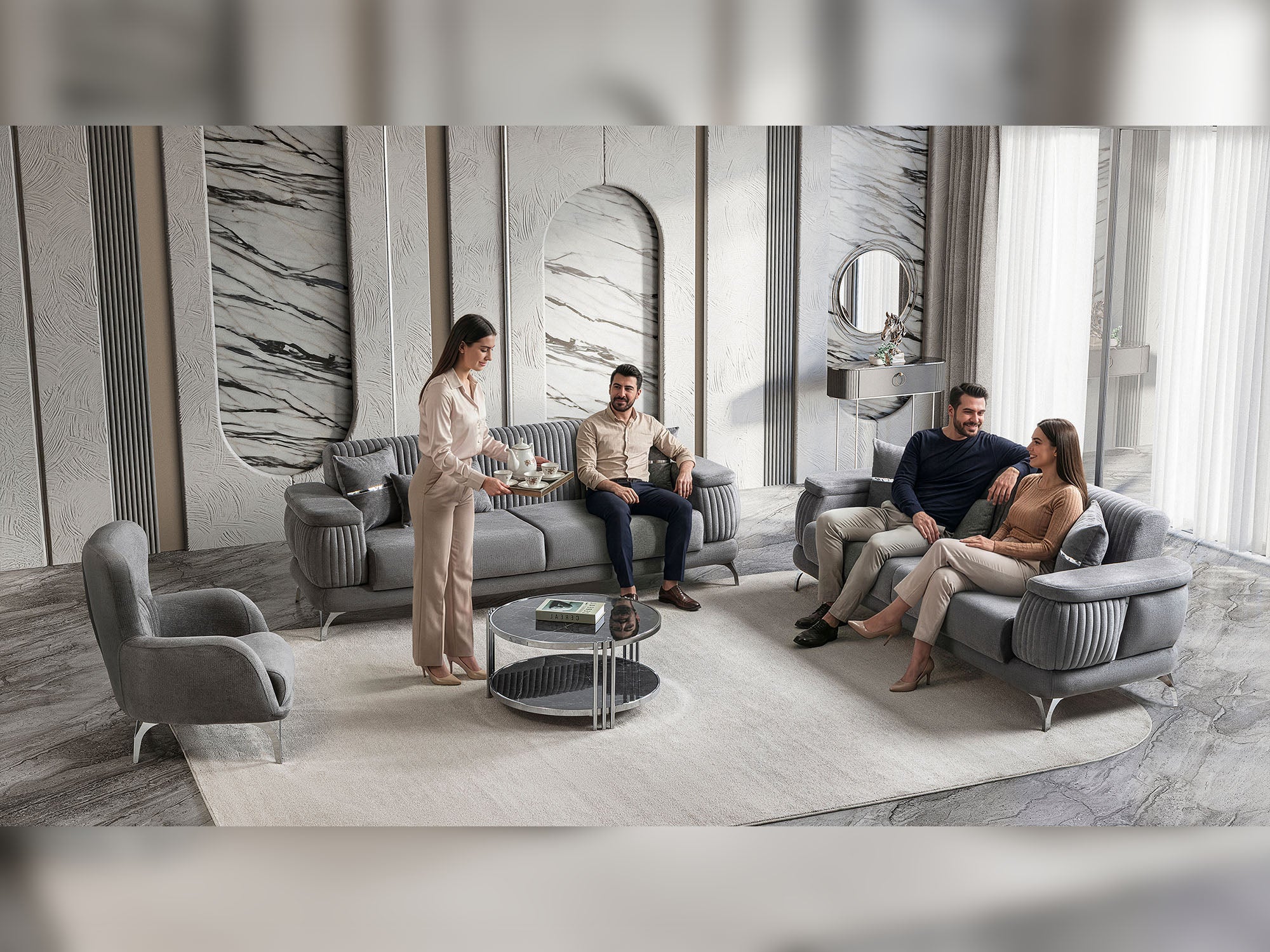 Resital 3-pieces (Sofa & Loveseat & Chair) Livingroom Set