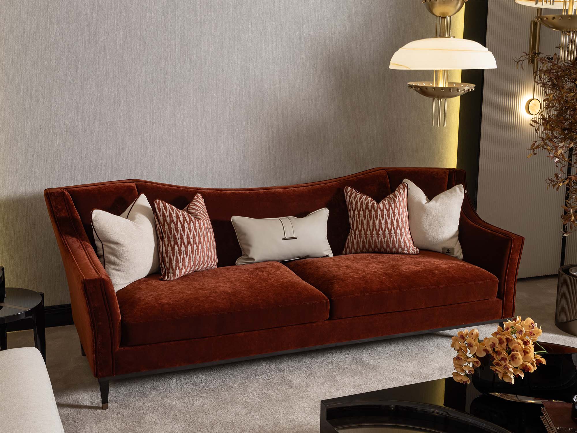 Revora 4-pieces (1 Four Seater Lux Sofa & 1 Four Seater Sofa & 2 Chair) Livingroom