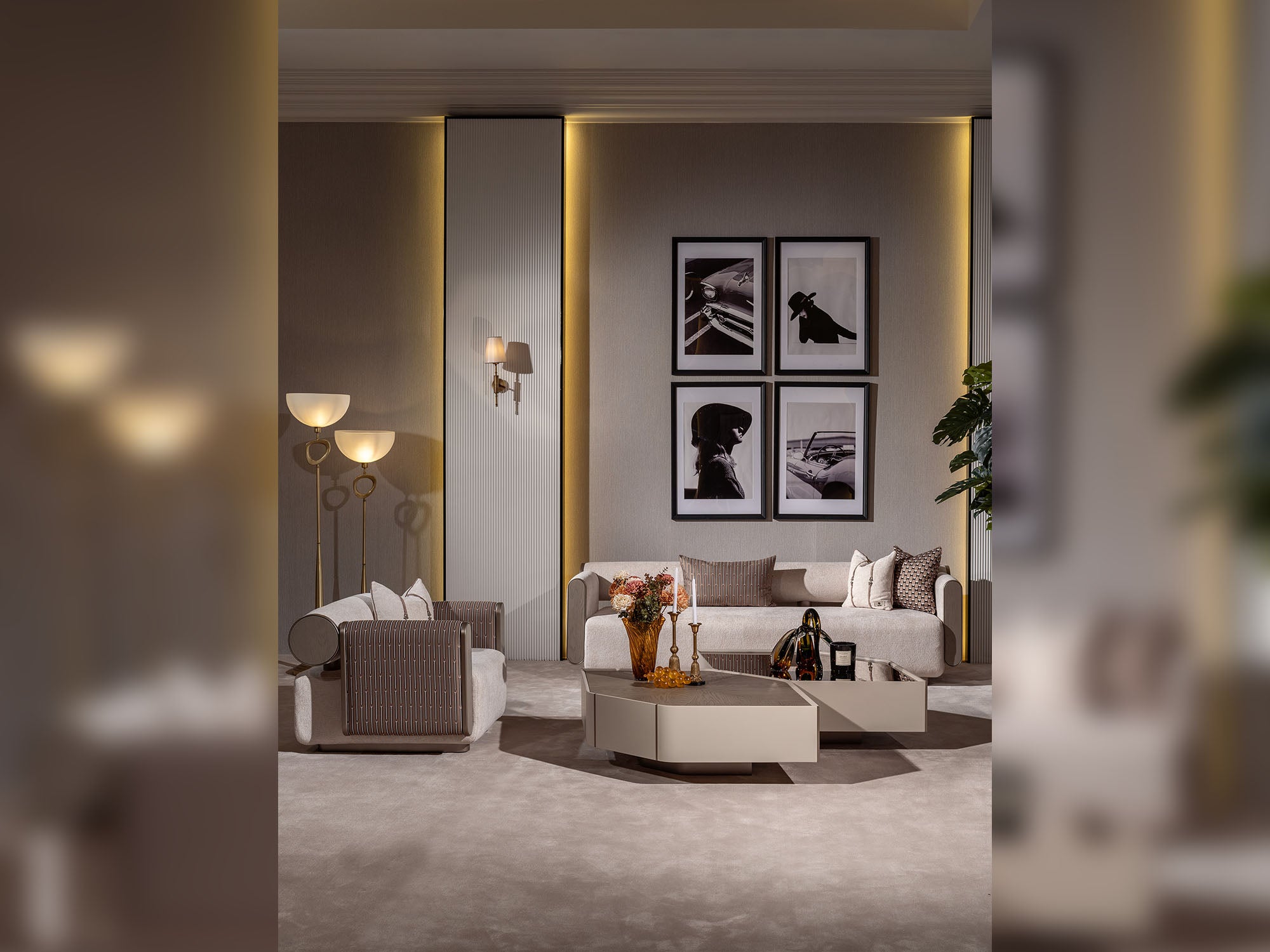Ricamo 4-pieces (2 Four Seater Sofa & 2 Chair) Livingroom