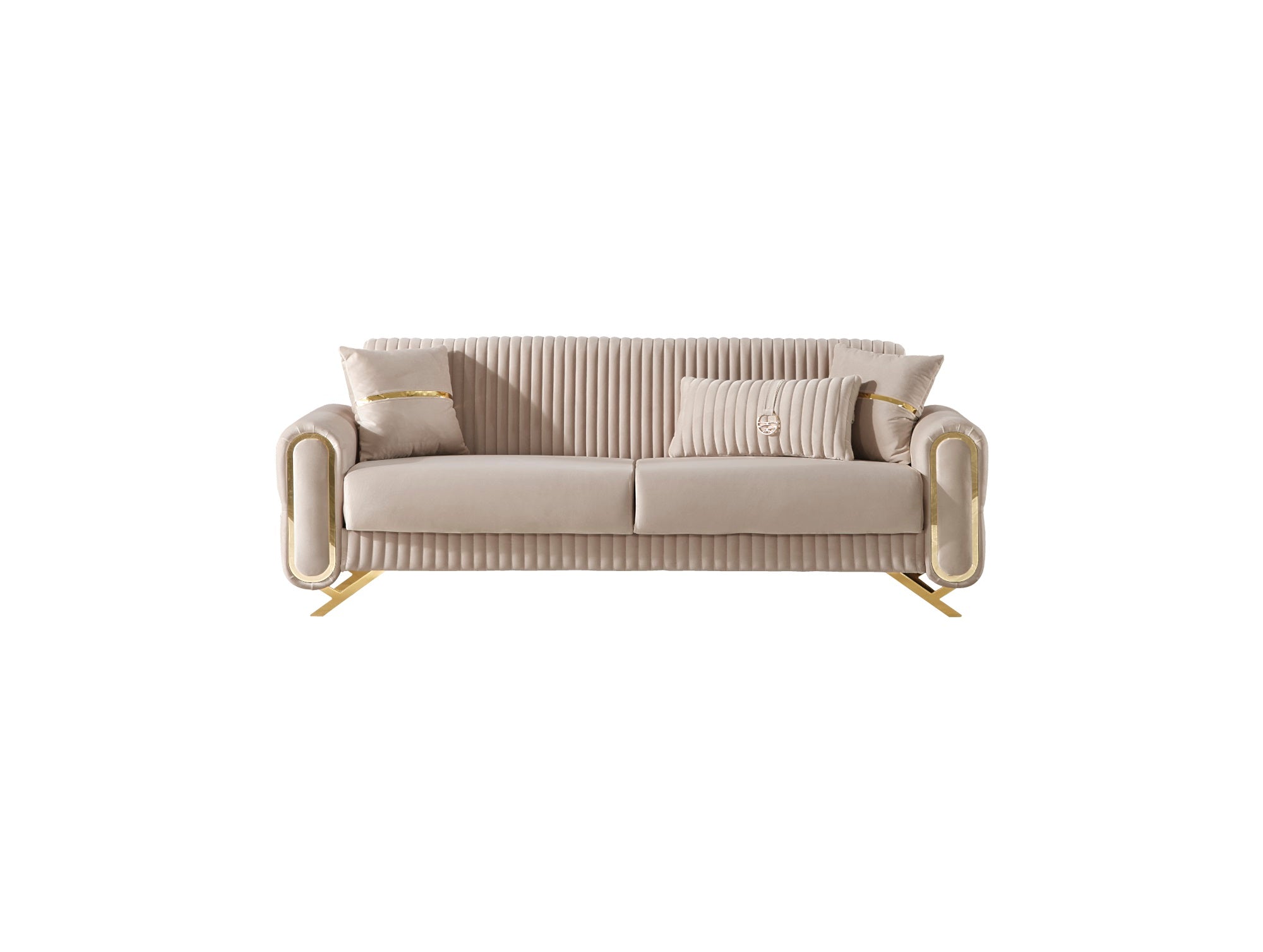 Royal 3-pieces (Sofa & Loveseat & Chair) Livingroom Set Beige