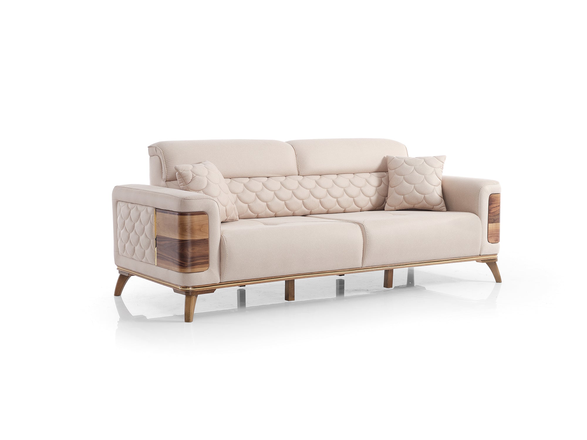 Ruby 3-pieces (Sofa & Loveseat & Chair) Livingroom Set Beige