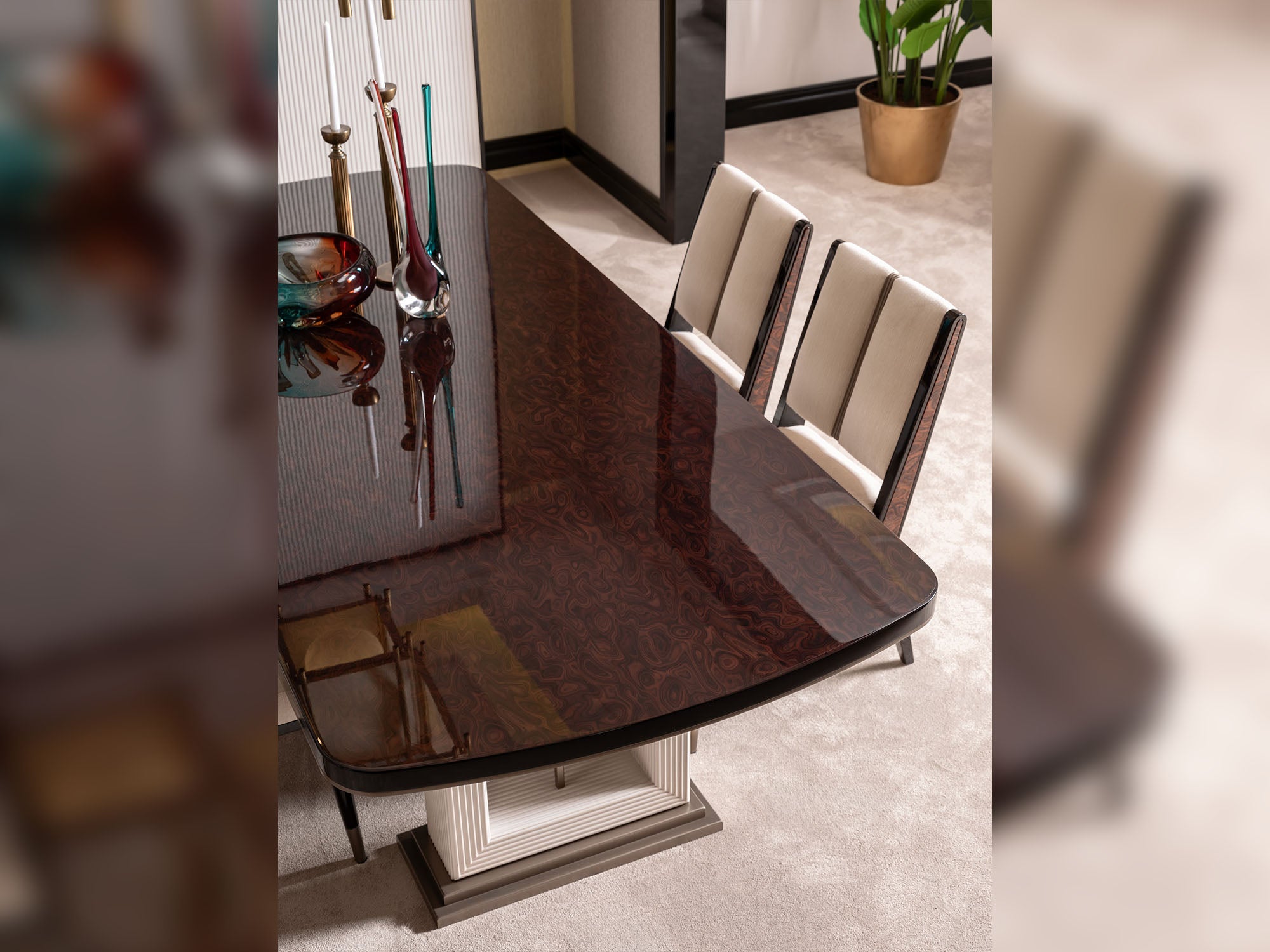 Senato Diningroom (Consol With Mirror & Dining Table & 6 Dining Chair)
