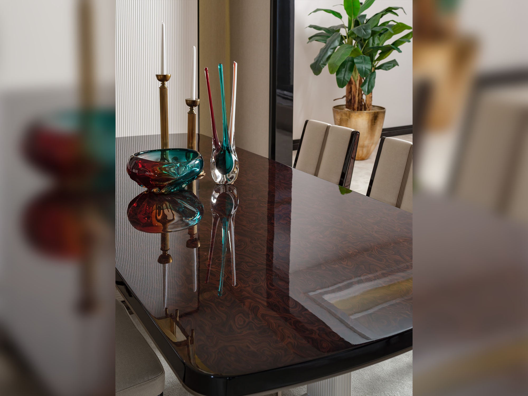 Senato Diningroom (Consol With Mirror & Dining Table & 6 Dining Chair)