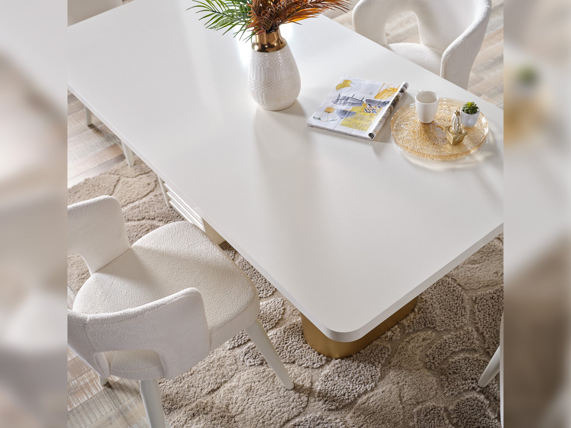 Sidney Diningroom (Consol With Mirror & Dining Table & 6 Dining Chair)