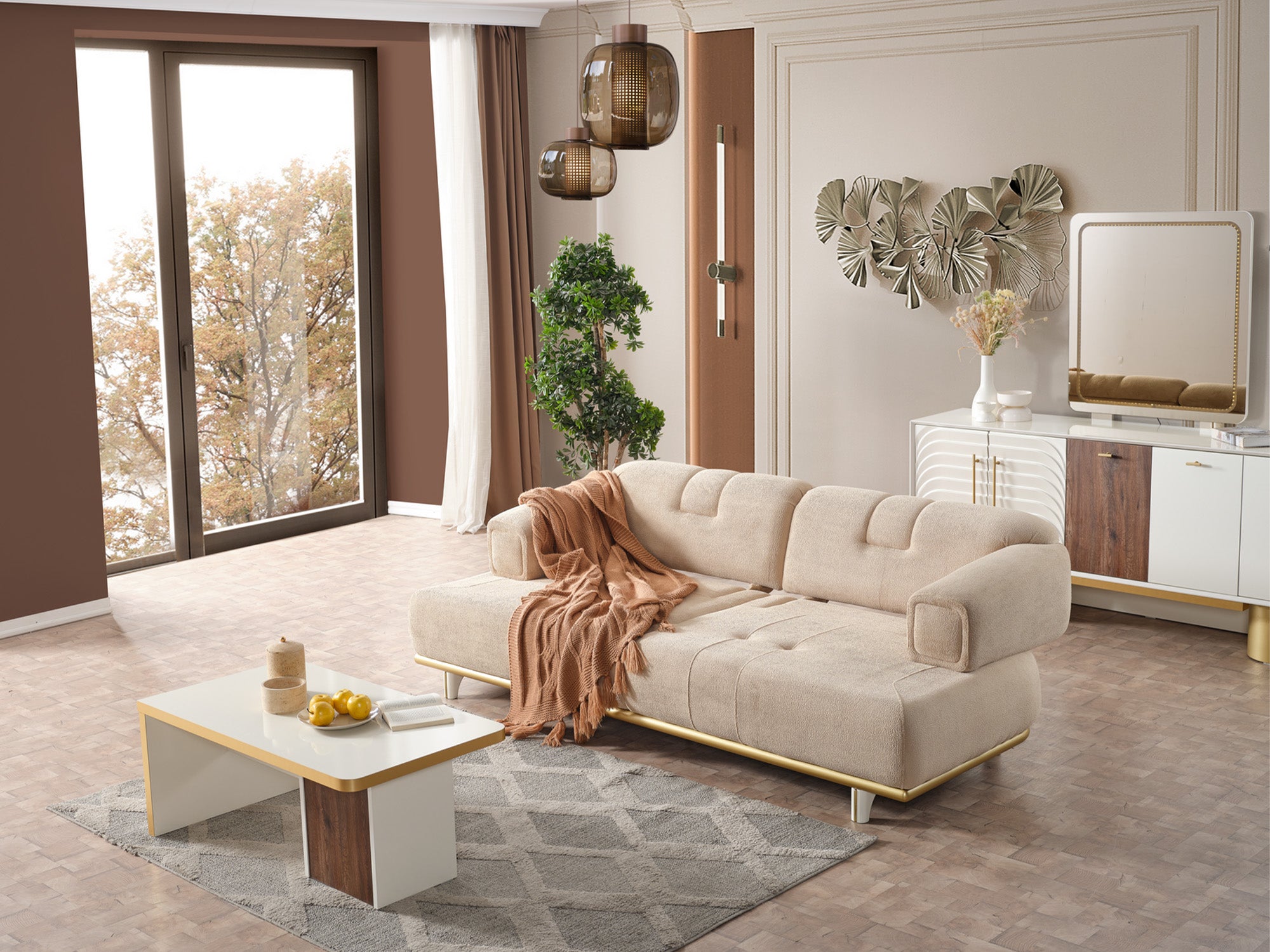 Sidney 3-pieces (Sofa & Loveseat & Chair) Livingroom