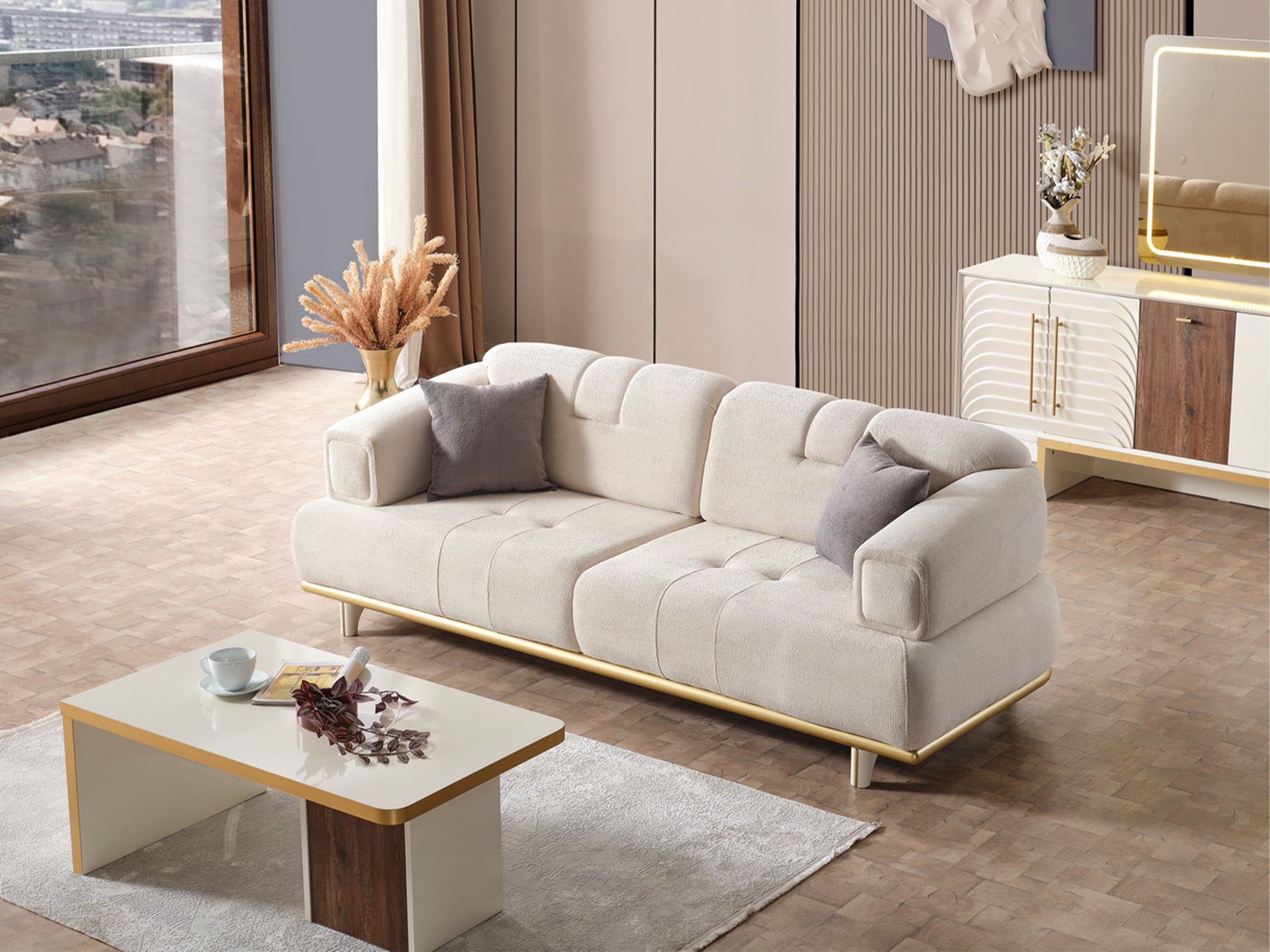 Sidney 3-pieces (Sofa & Loveseat & Chair) Livingroom