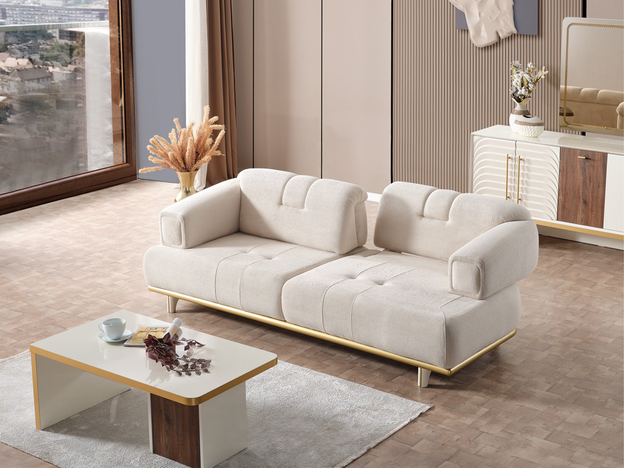 Sidney 3-pieces (Sofa & Loveseat & Chair) Livingroom