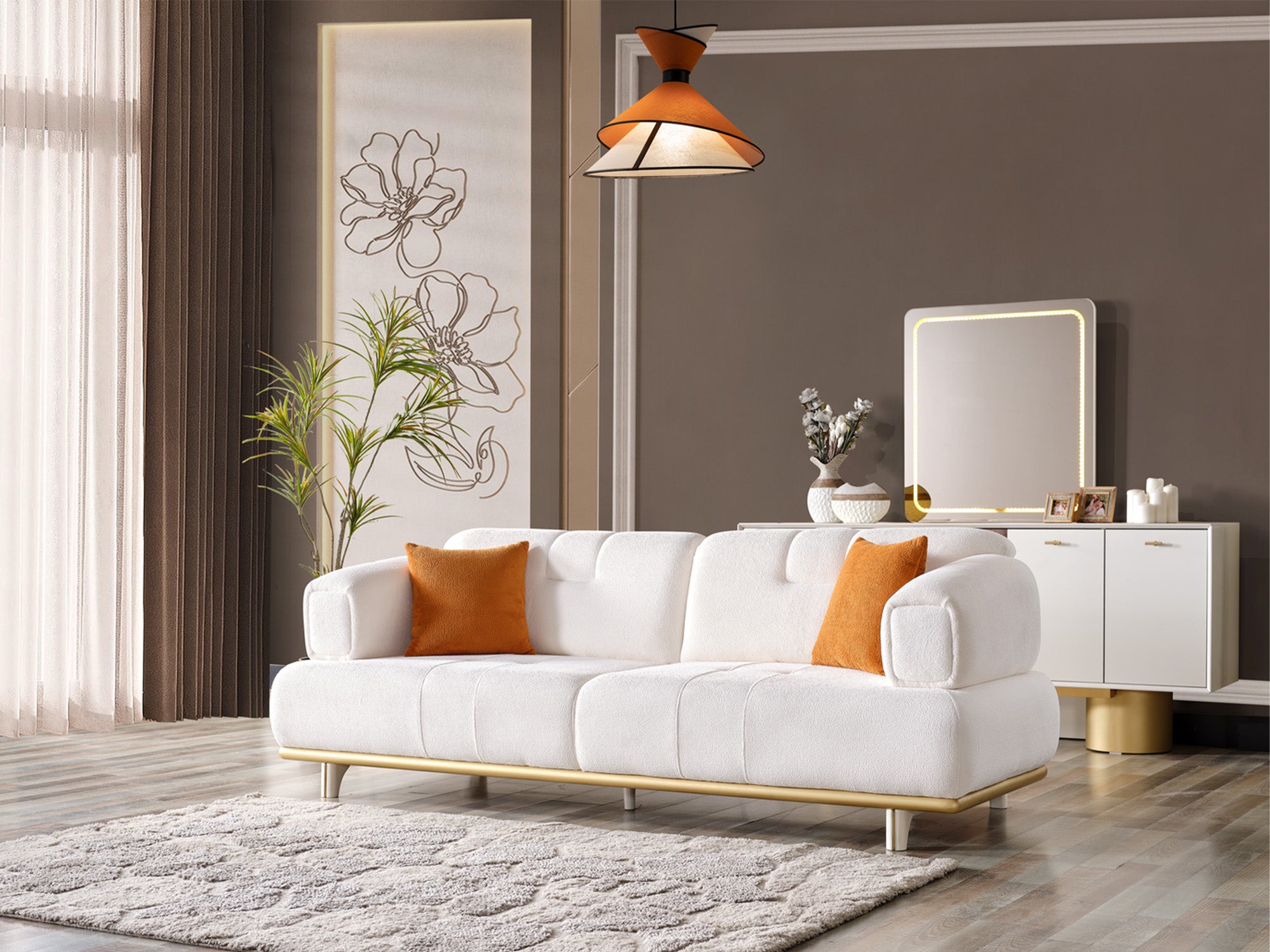 Sidney 3-pieces (Sofa & Loveseat & Chair) Livingroom