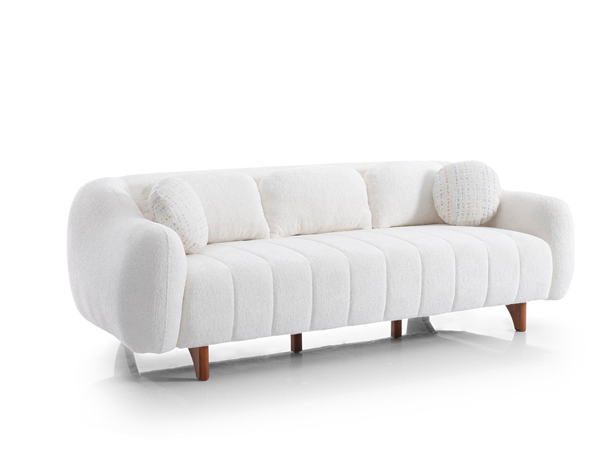 Snowy Stationary Sofa Cream