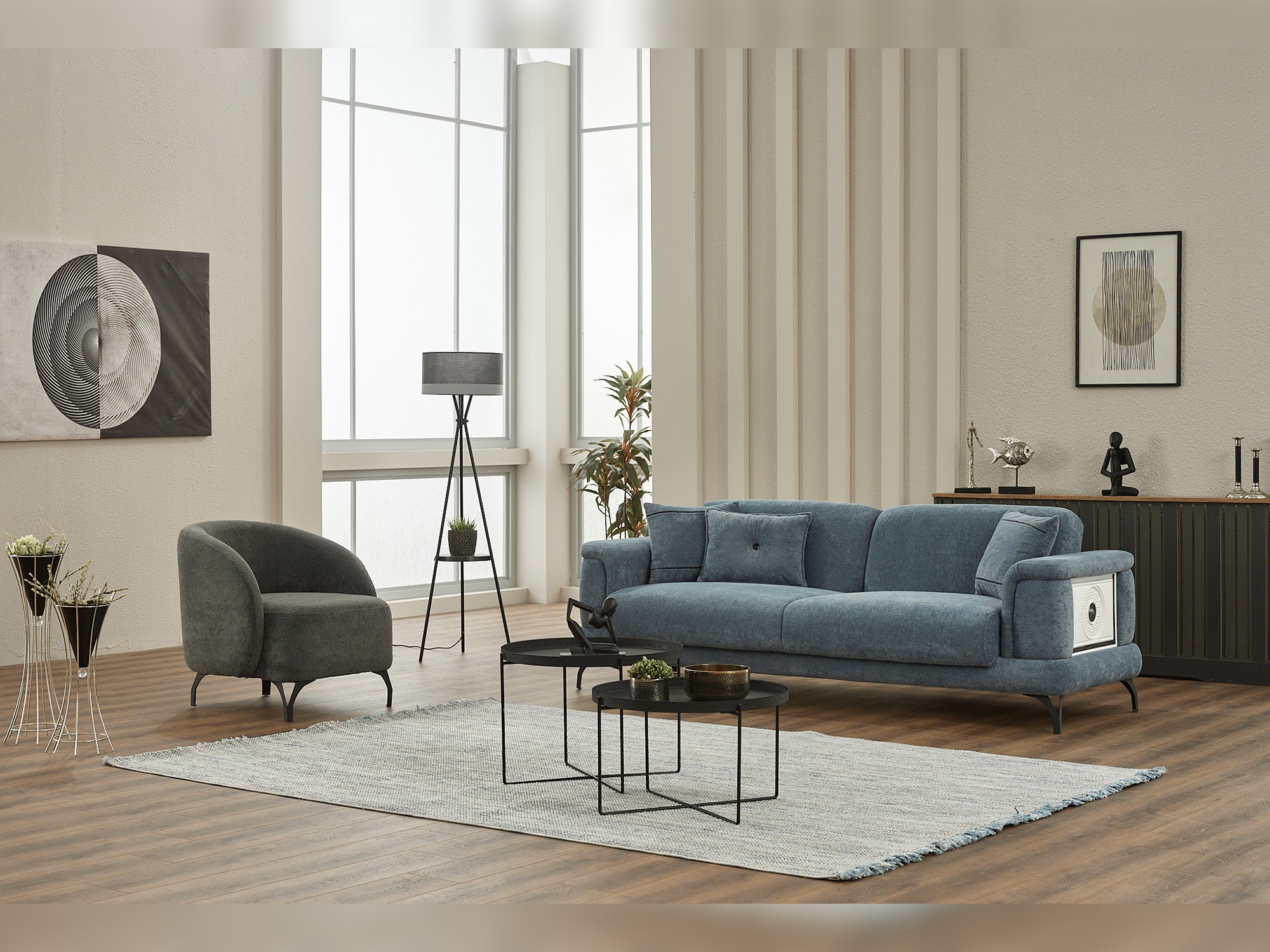 Sofy  3-pieces (Sofa & Loveseat & Chair) Livingroom