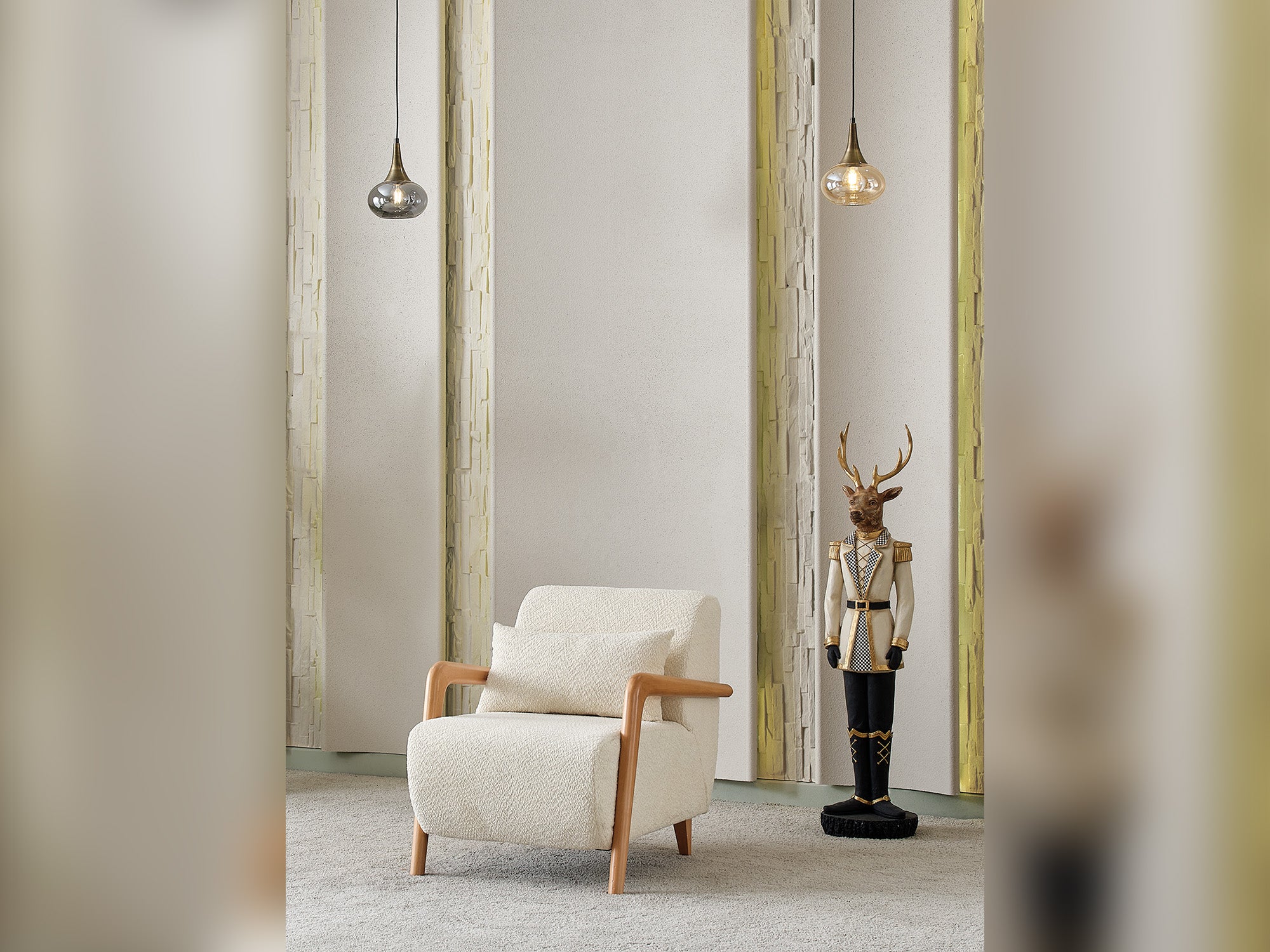Soho 3-pieces (Sofa & Loveseat & Chair) Livingroom Set Cream