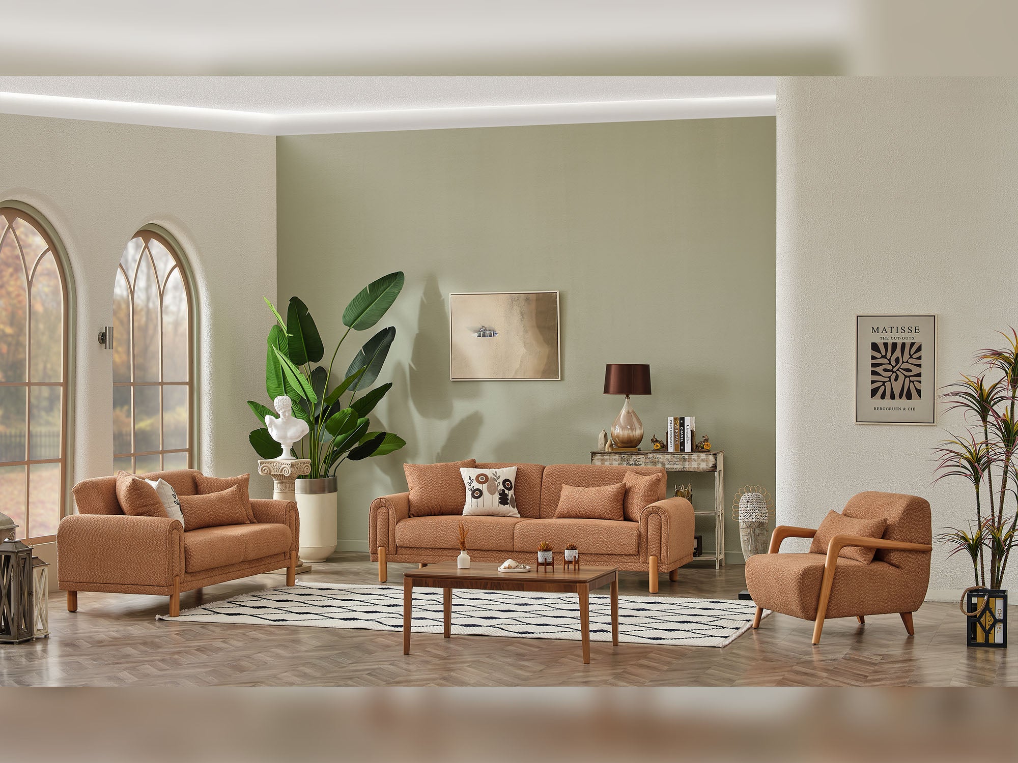 Soho 3-pieces (Sofa & Loveseat & Chair) Livingroom Set Somon