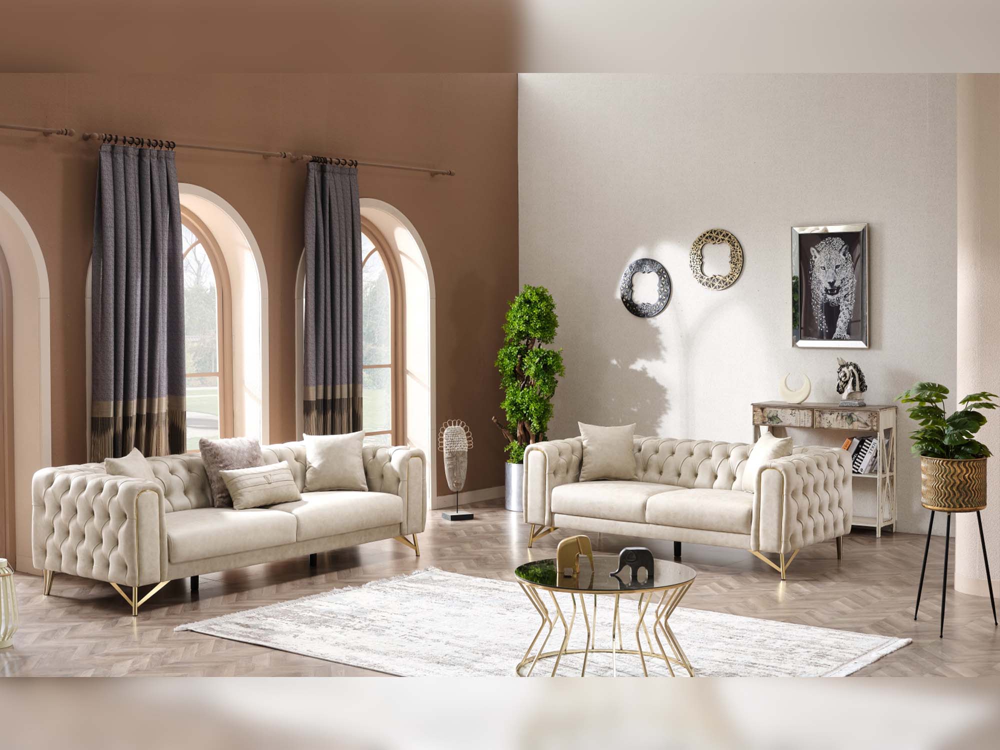 Tivoli Convertible Loveseat Cream