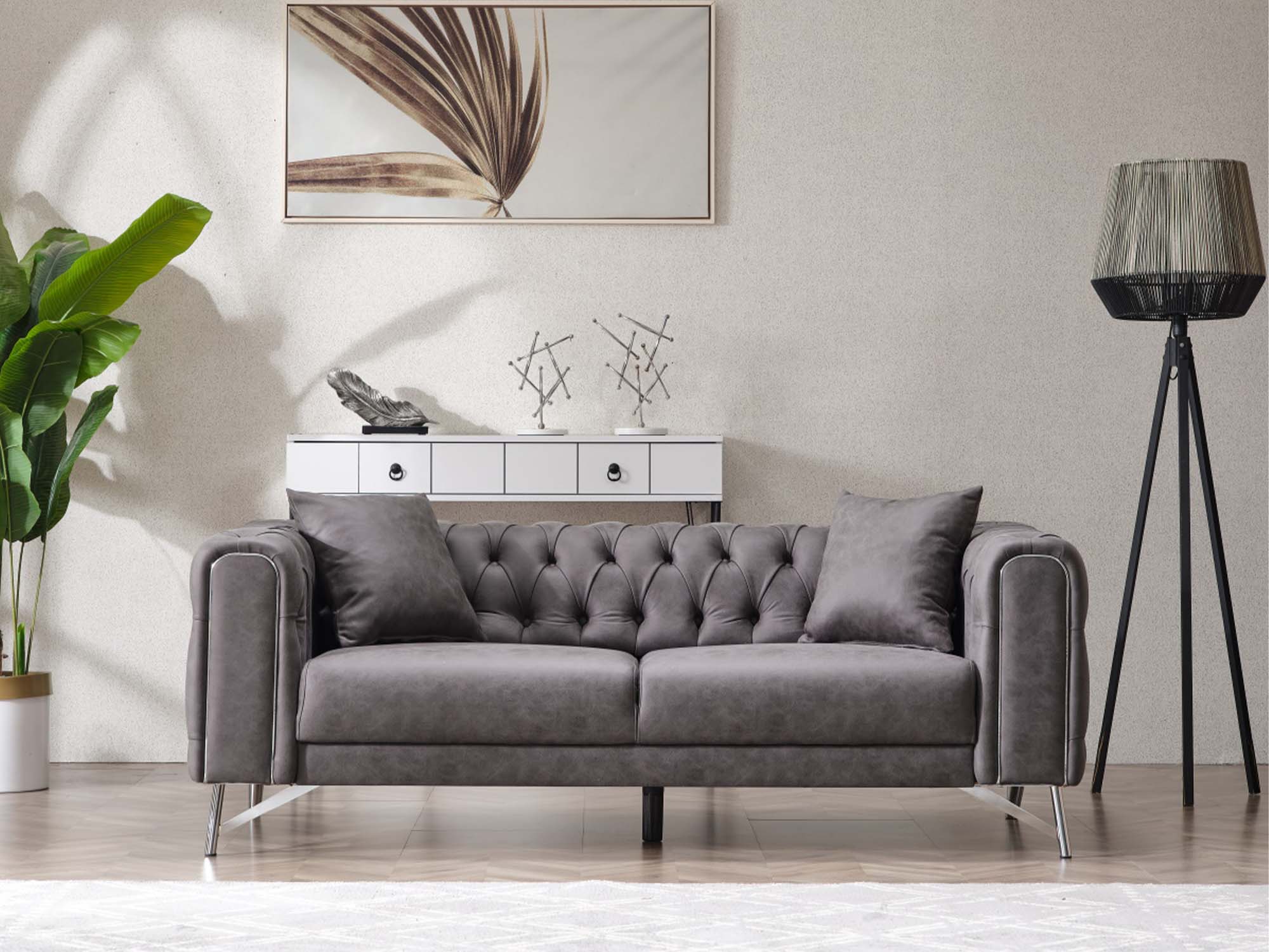 Tivoli Convertible Loveseat Grey