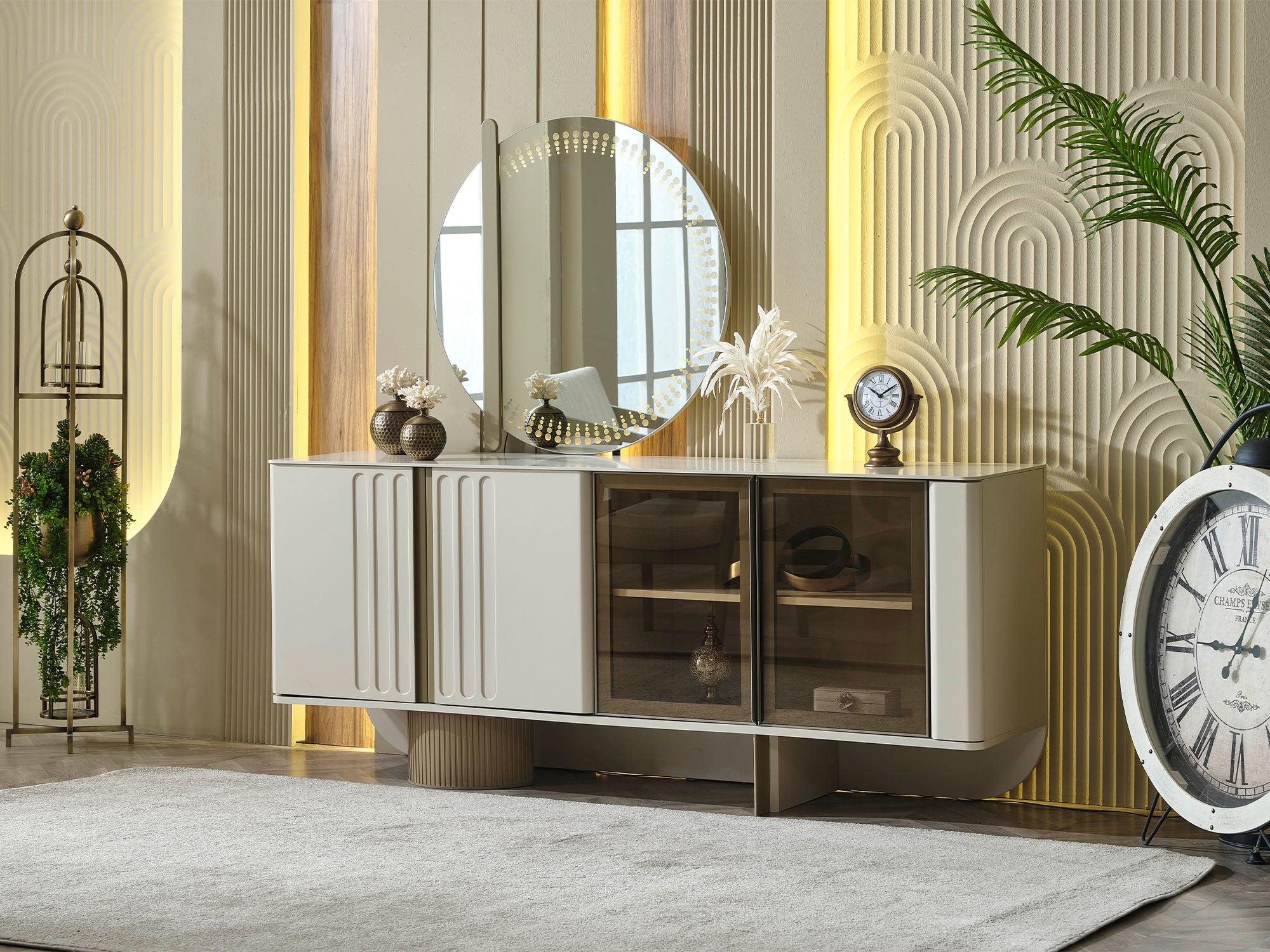 Verona Diningroom (Consol With Mirror & Dining Table & 6 Dining Chair)