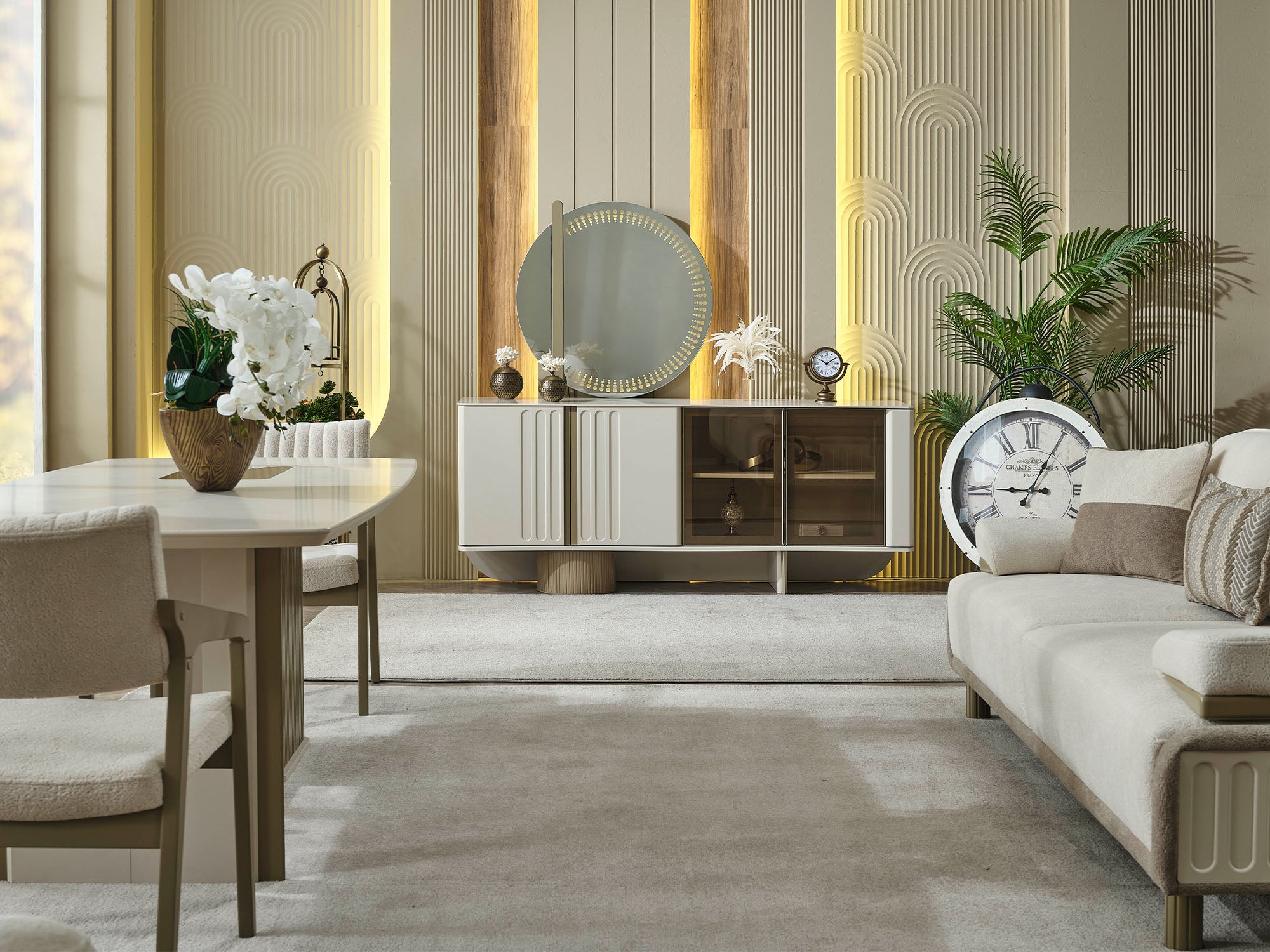 Verona Diningroom (Consol With Mirror & Dining Table & 6 Dining Chair)