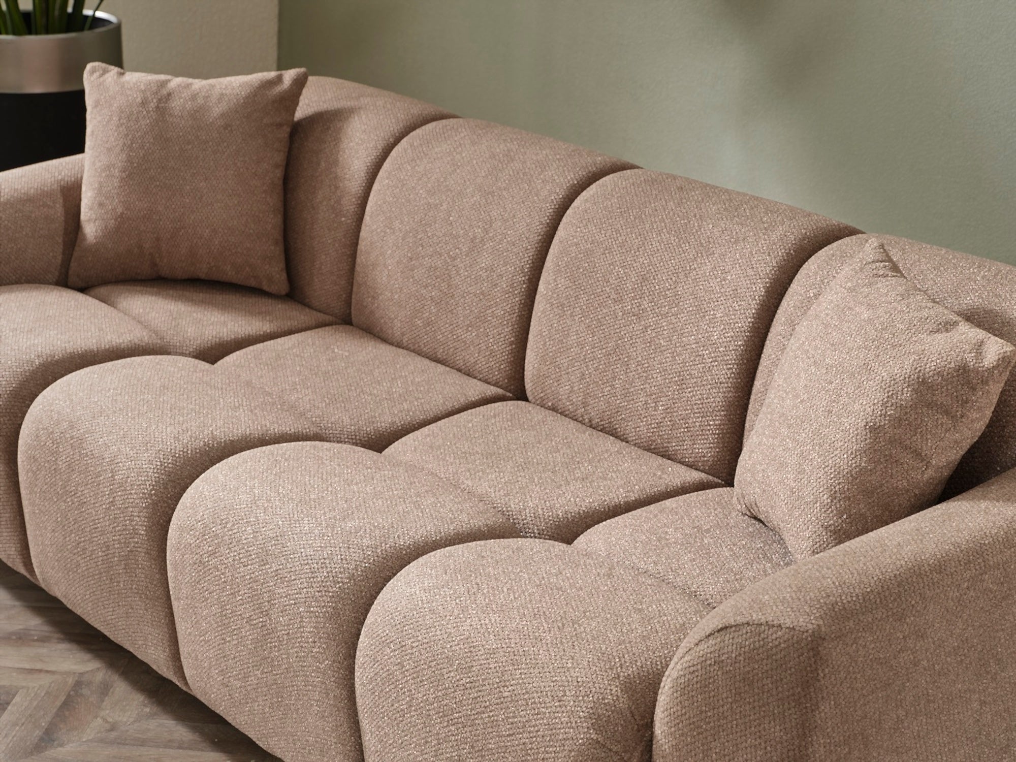 Vizyon 3-pieces (Sofa & Loveseat & Chair) Livingroom Set Brown