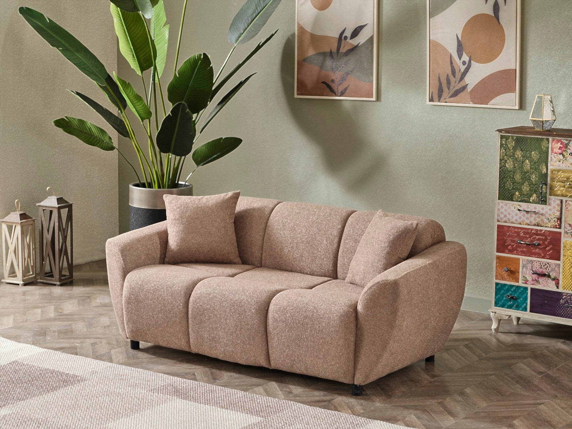 Vizyon 3-pieces (Sofa & Loveseat & Chair) Livingroom Set Brown