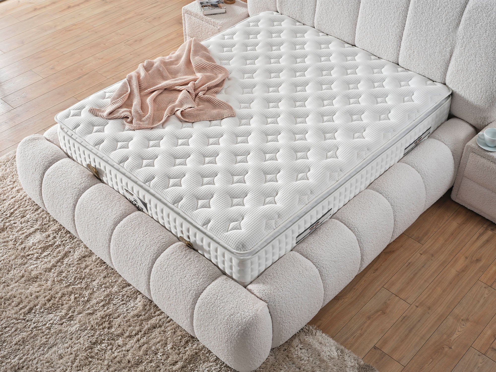 Vogue Storage Bed With Headboard & 2 Nightstand