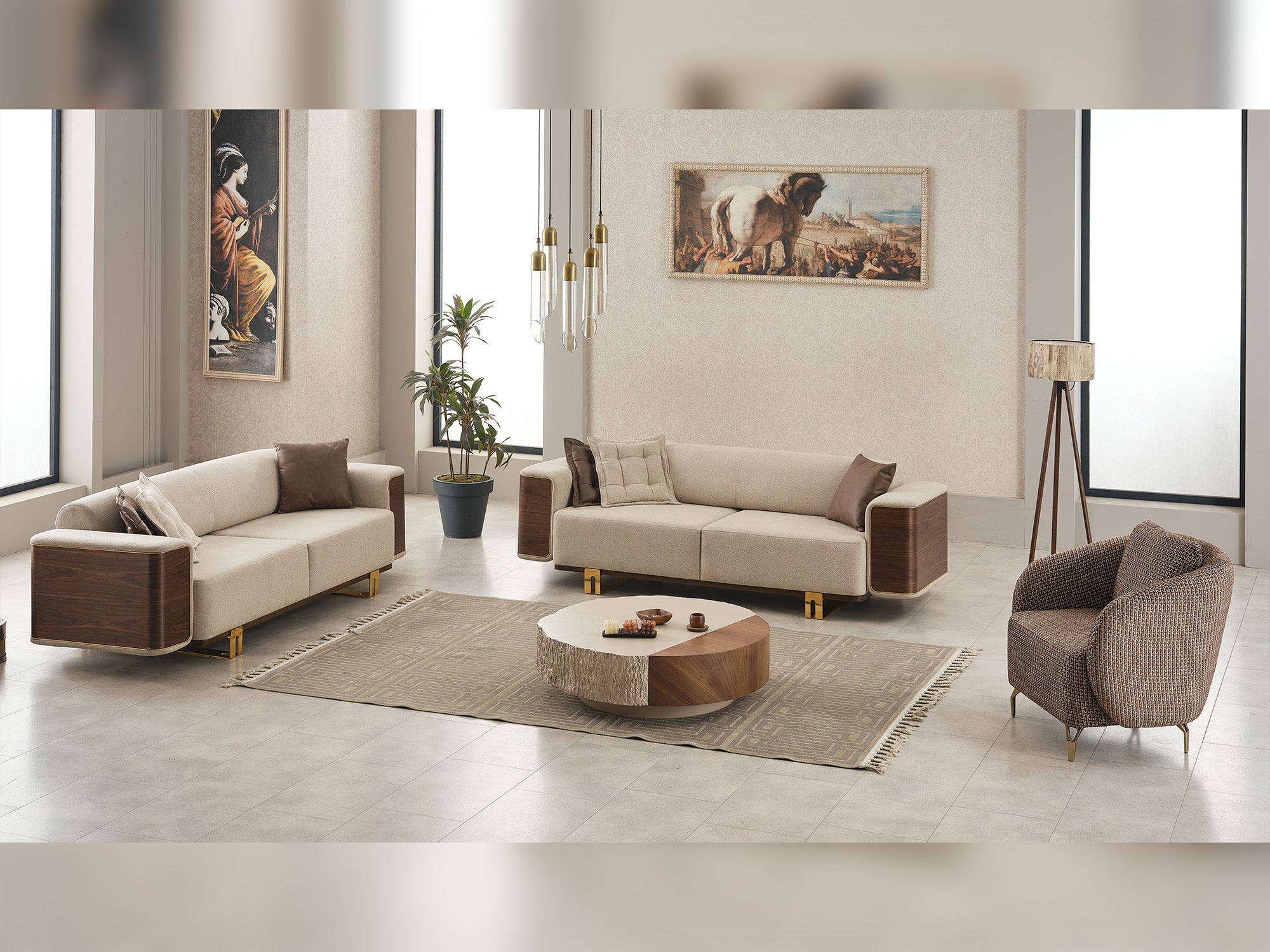 Wolker 3-pieces (Sofa & Loveseat & Chair) Livingroom
