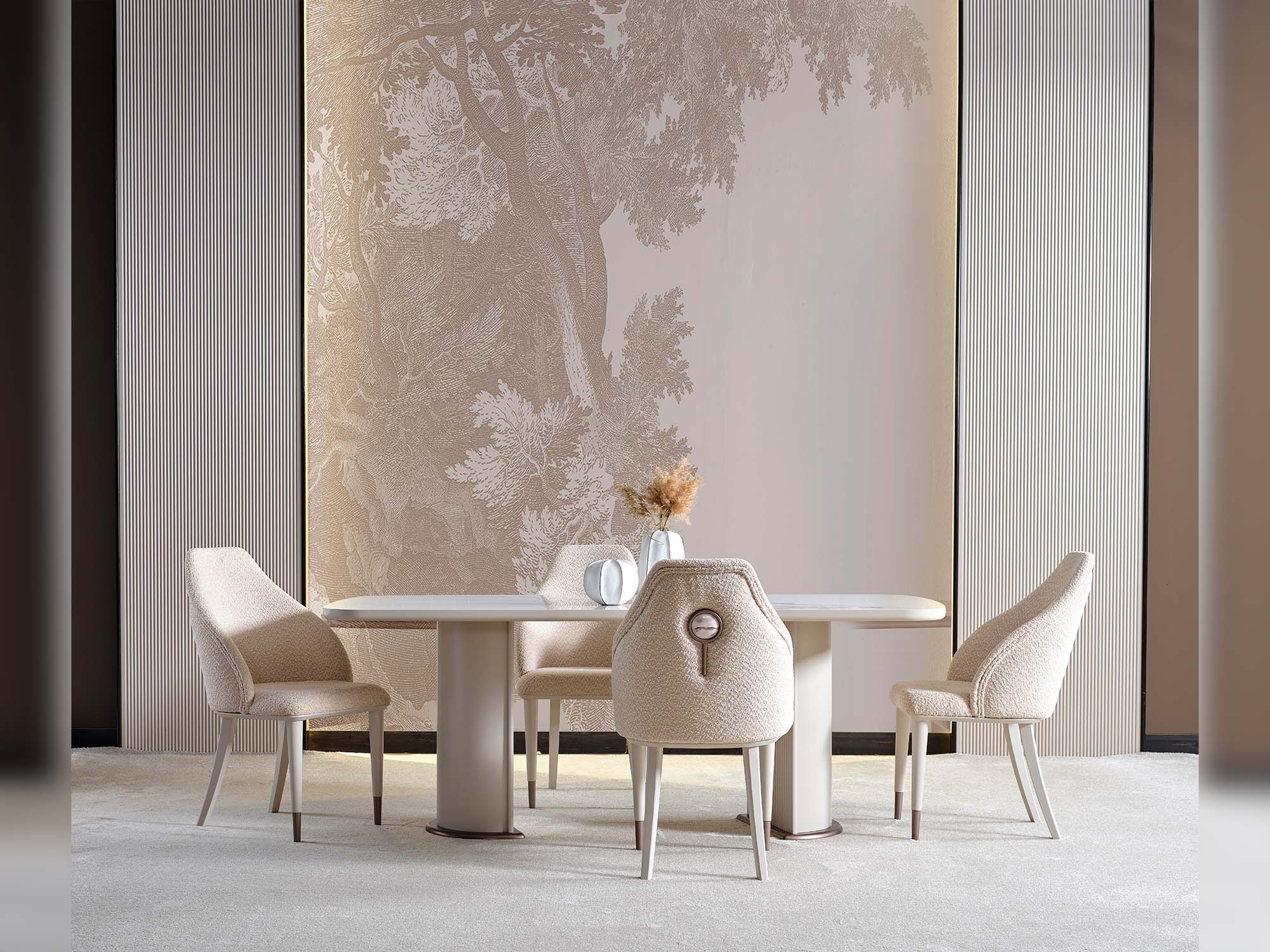 Zelve Diningroom (Consol With Mirror & Dining Table & 6 Dining Chair)