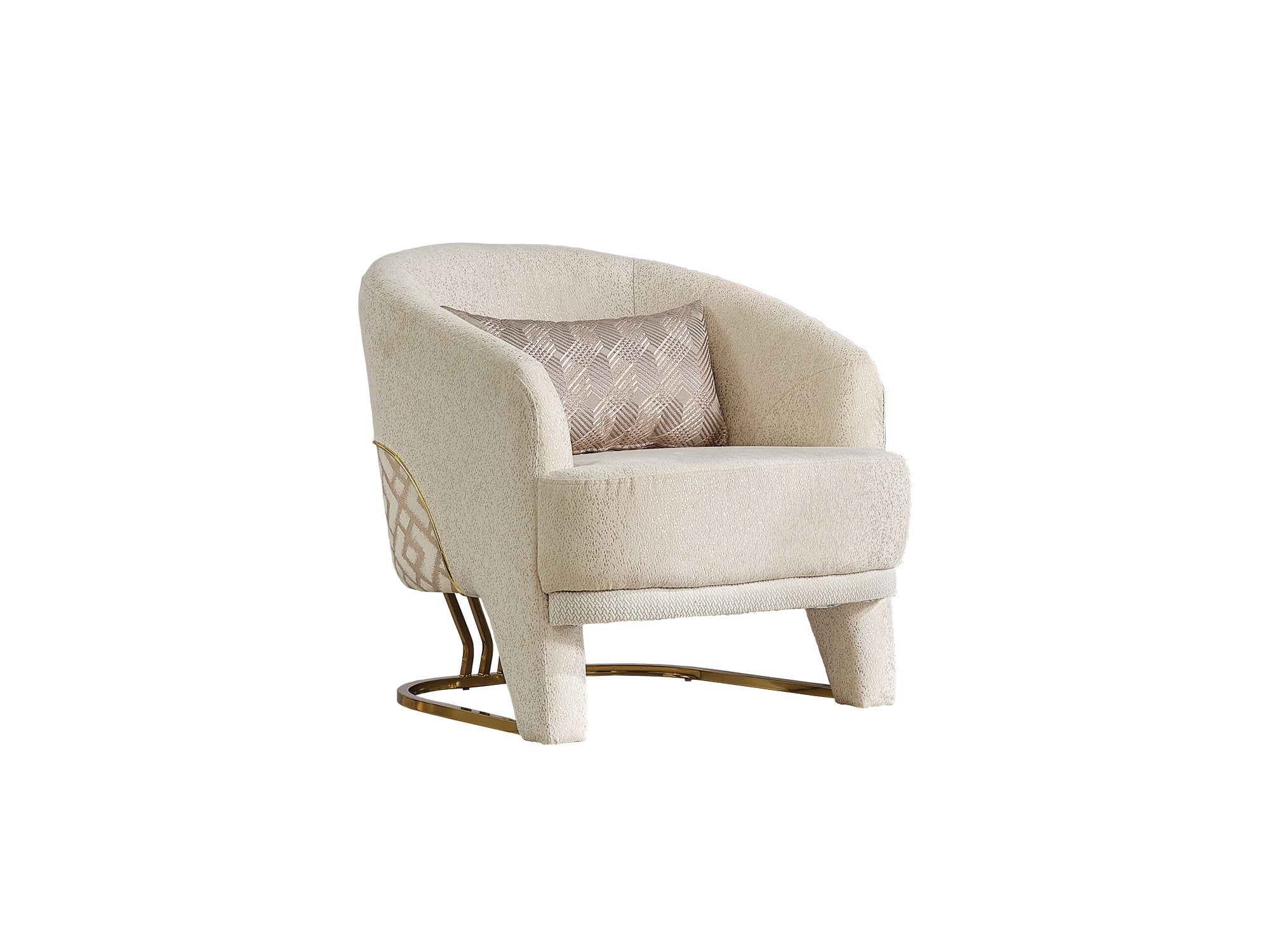 Zen 3-pieces (Sofa & Loveseat & Chair) Livingroom Set Cream