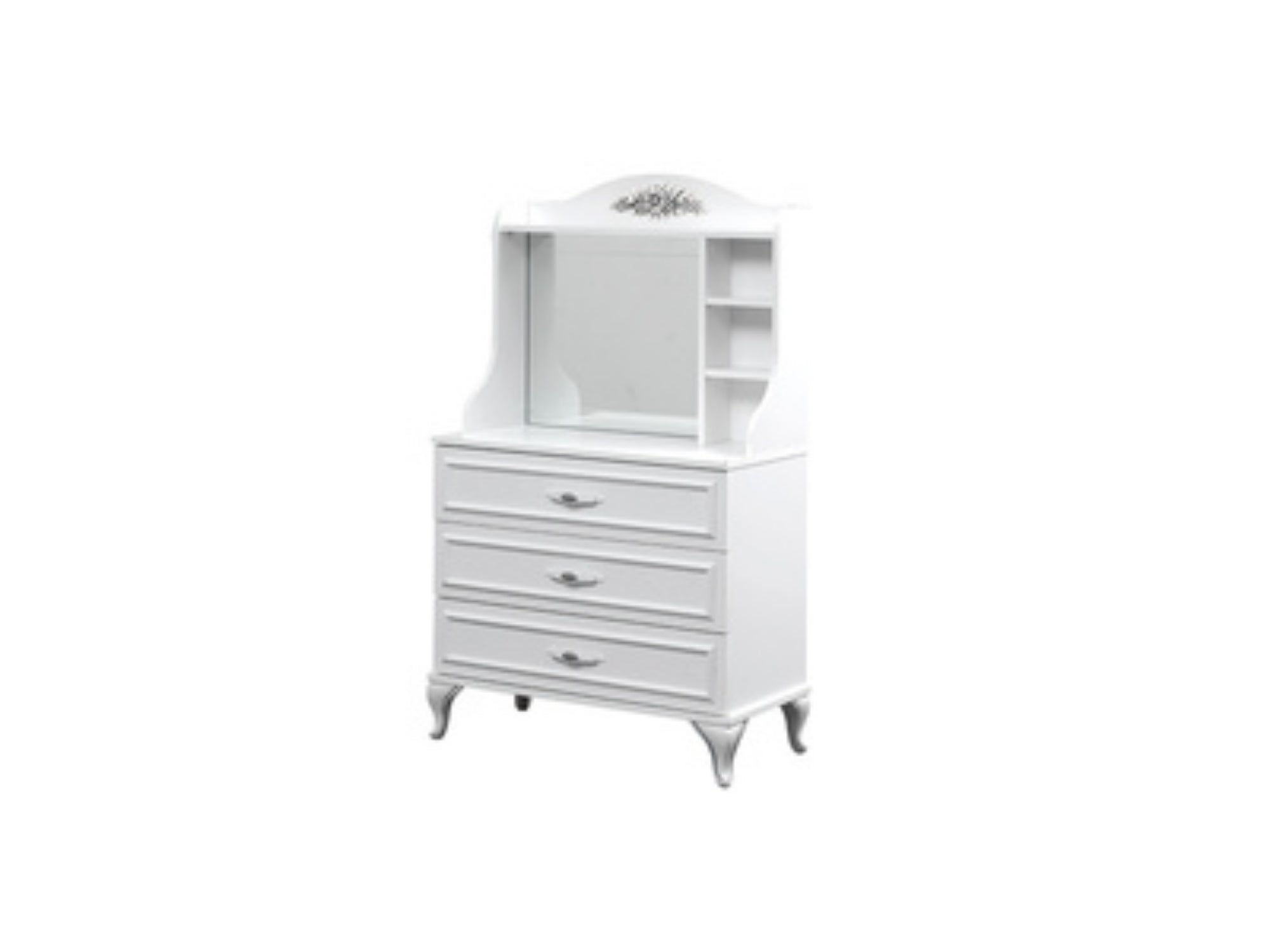 Angle Kids Room Set (Twin Bed & Bunkbed & 2 Bookcases &  Study Desk &  Nightstand & Chiffonier With Mirror)