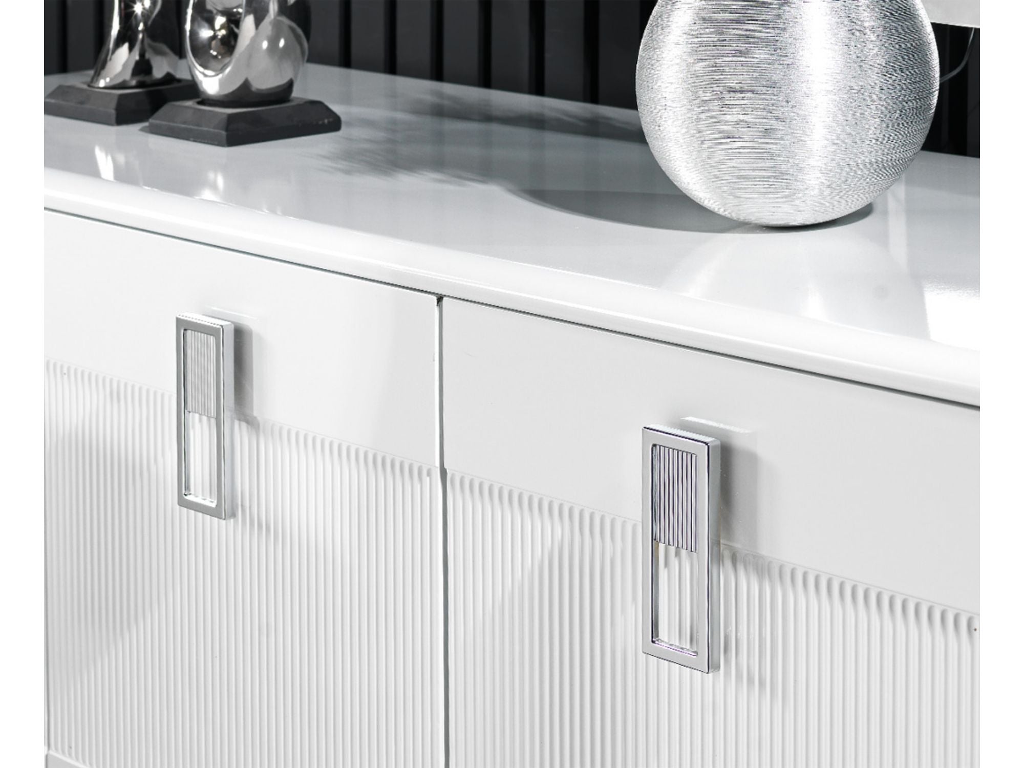 Elips Diningroom Consol With Mirror White