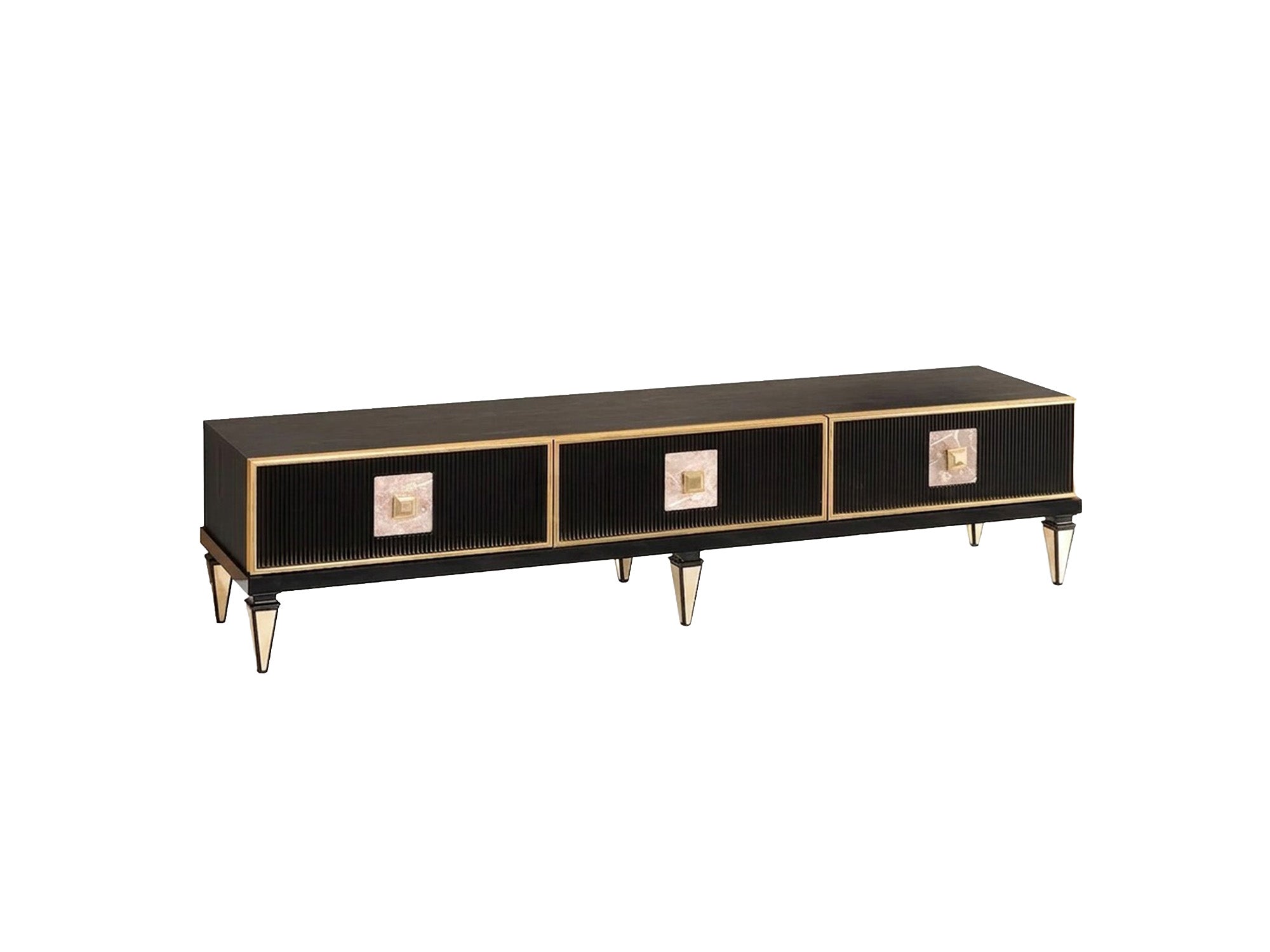 Flame Tv Stand Black