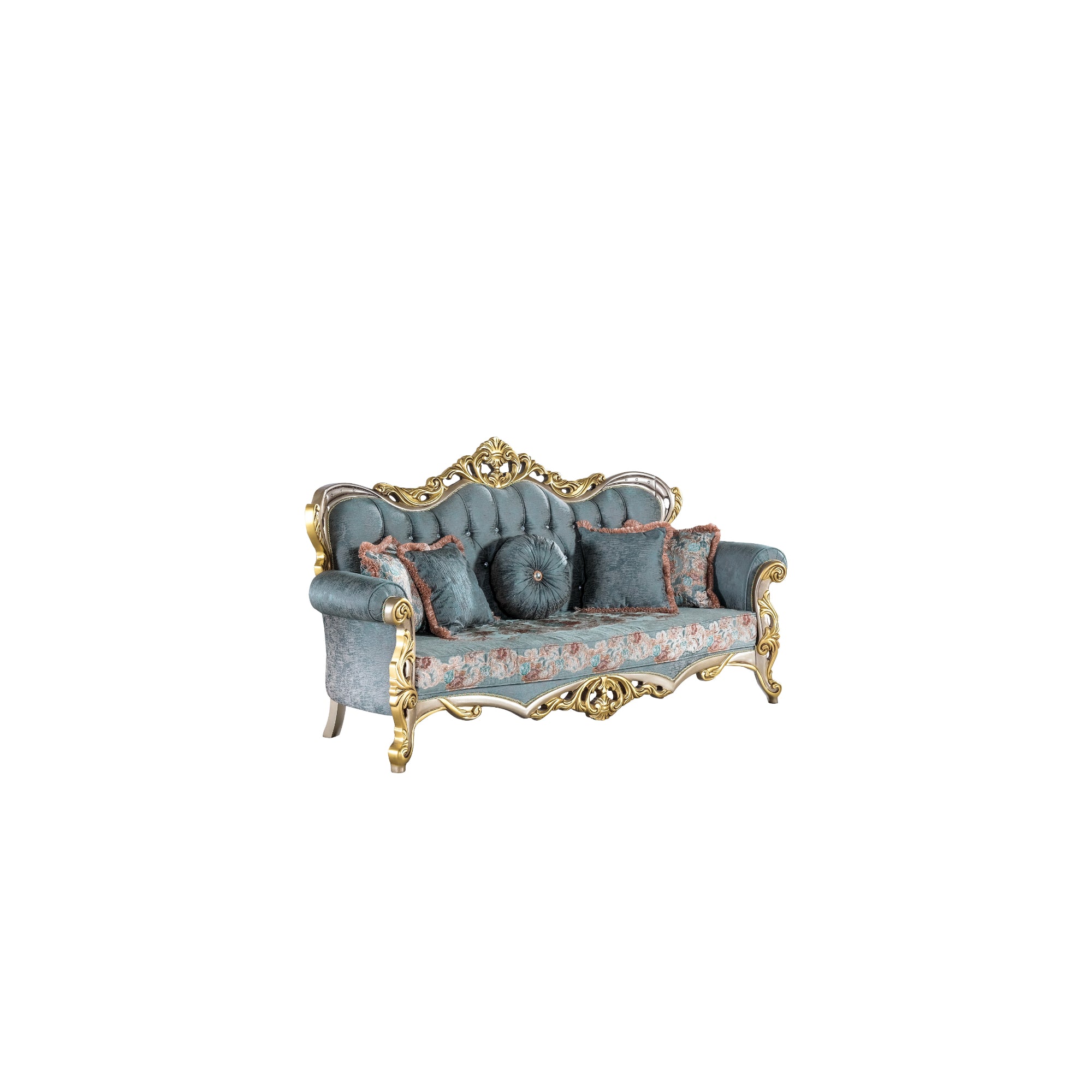 Buse 4-pieces (2 Sofa & 2 Chair) Livingroom Set Light Green