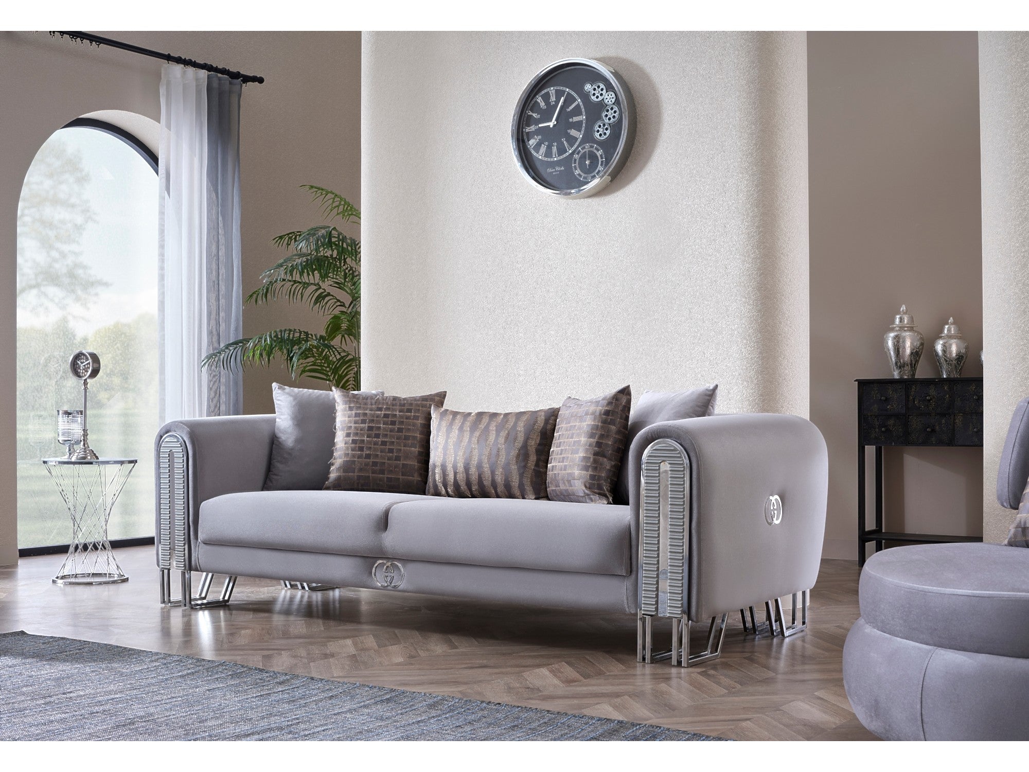 Kapadokya 3-pieces (Sofa & Loveseat & Chair) Livingroom Set Grey
