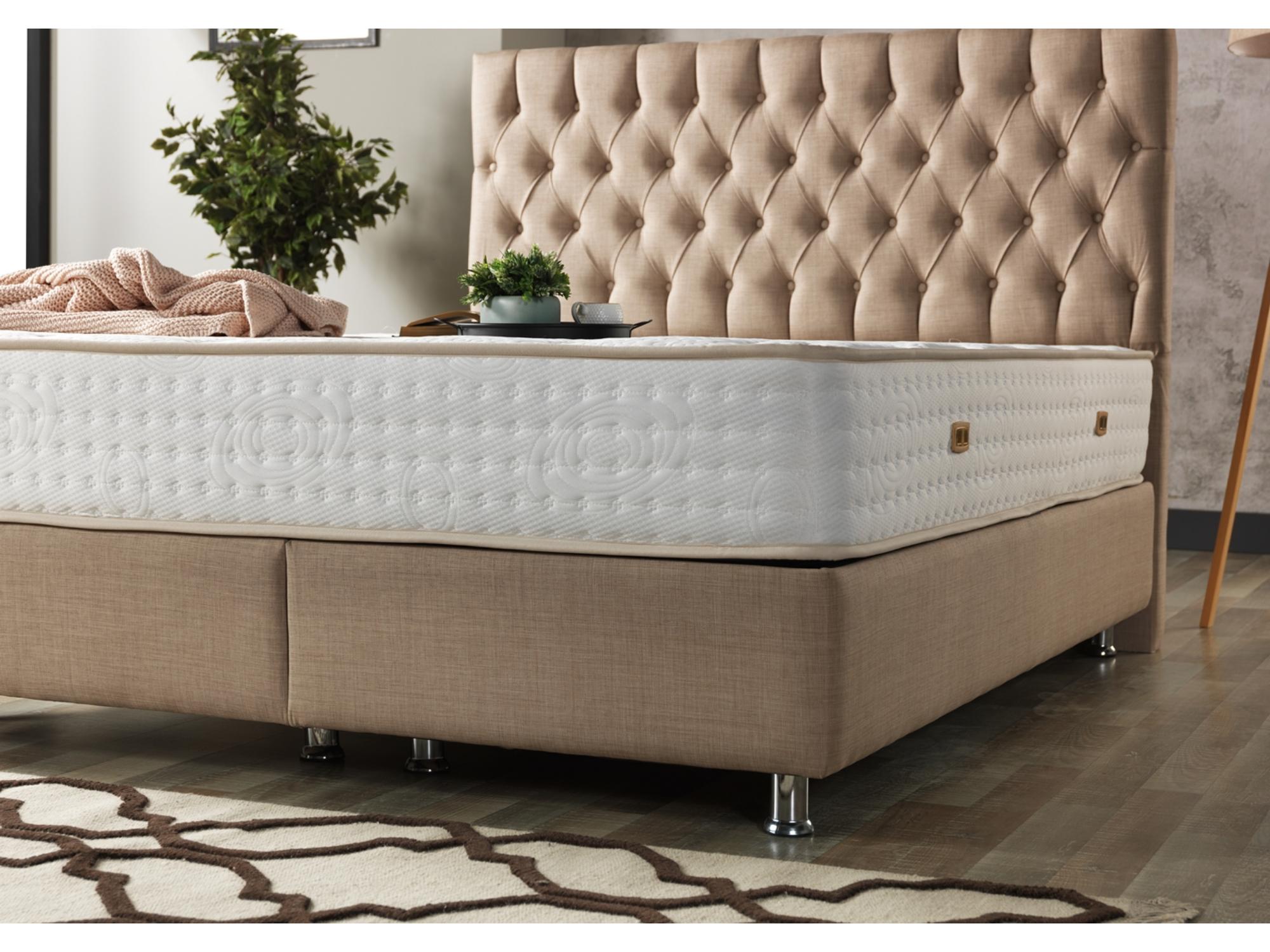 Nevada Storage Bed With Headboard Cream
